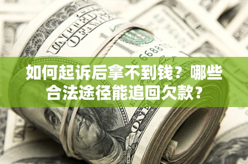 济南如何起诉后拿不到钱？哪些合法途径能追回欠款？