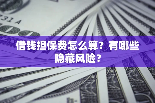 济南借钱担保费怎么算？有哪些隐藏风险？