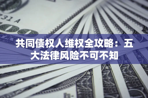 济南共同债权人维权全攻略：五大法律风险不可不知