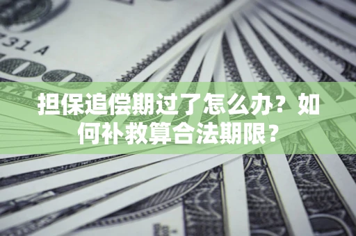 济南担保追偿期过了怎么办？如何补救算合法期限？